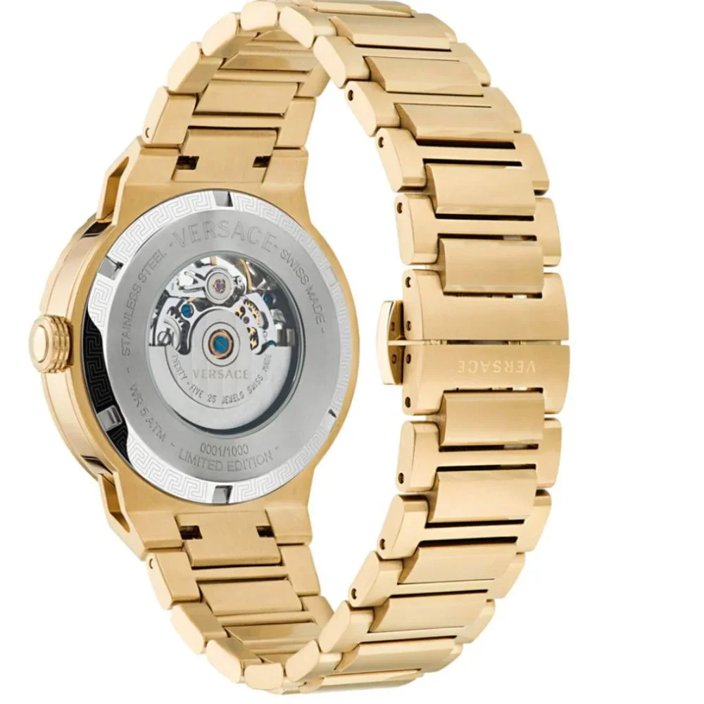 Versace Limited Edition Gold Skeleton Automatic 40mm Watch